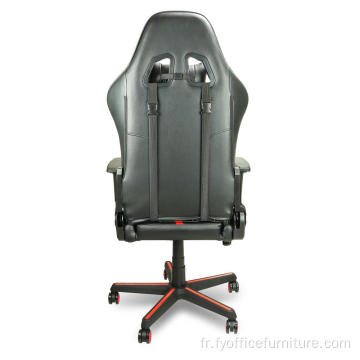 Chaise de jeu PC PC prix EX-Factory avec CUSTOM BLACK LEATHER